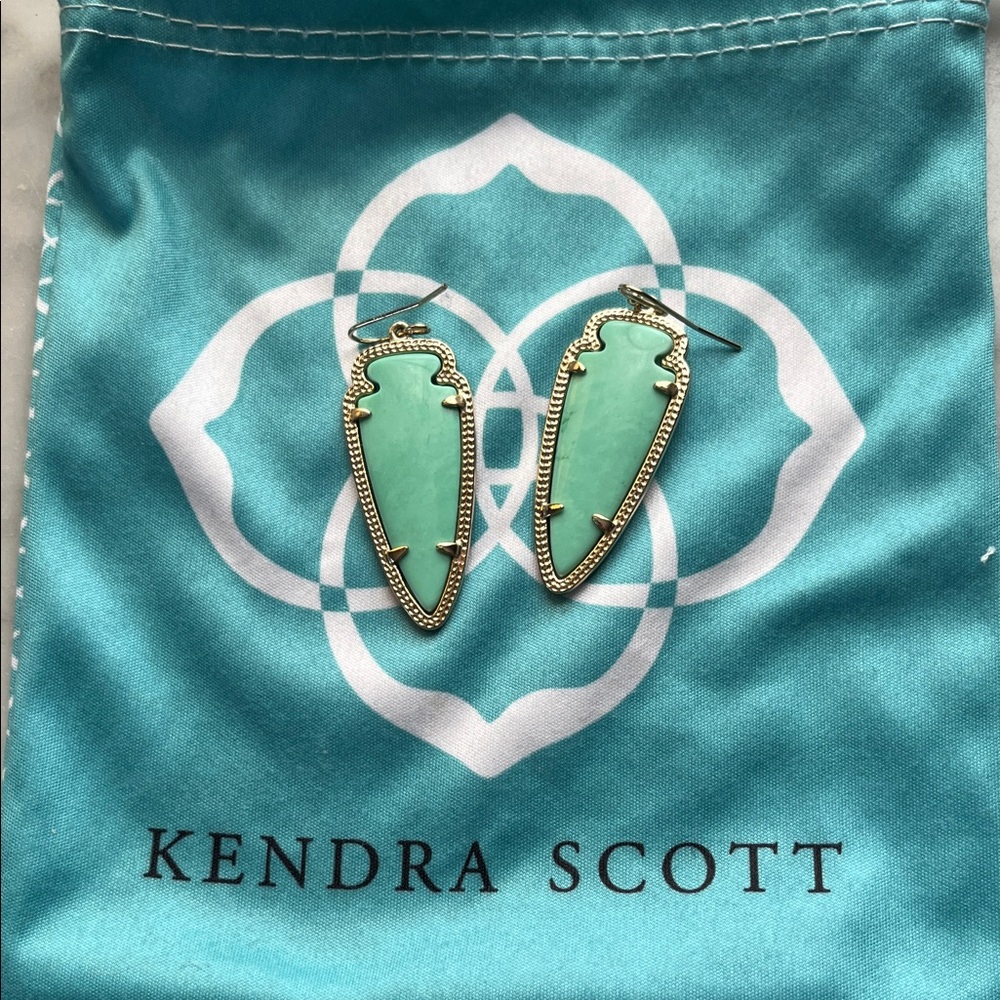 Kendra Scott Mint Green Statement Earrings